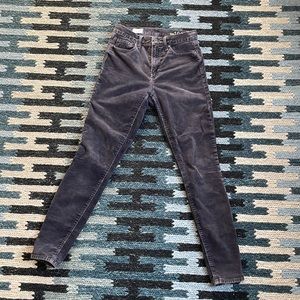 Gap always skinny high-rise light gray corduroys